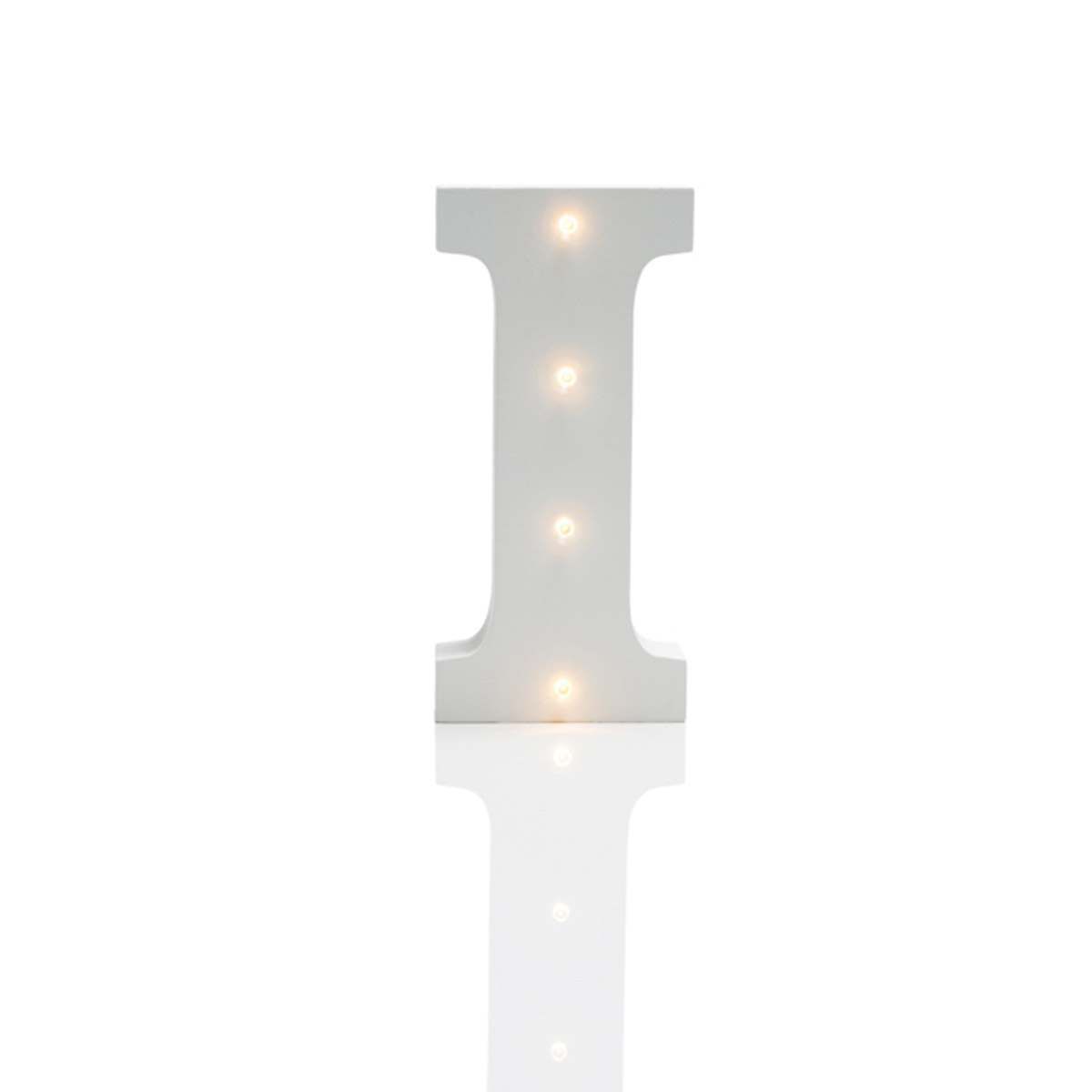 Alphabet 'I' Marquee Battery Light Up Circus Letter, Warm White LEDs, 16cm image 1