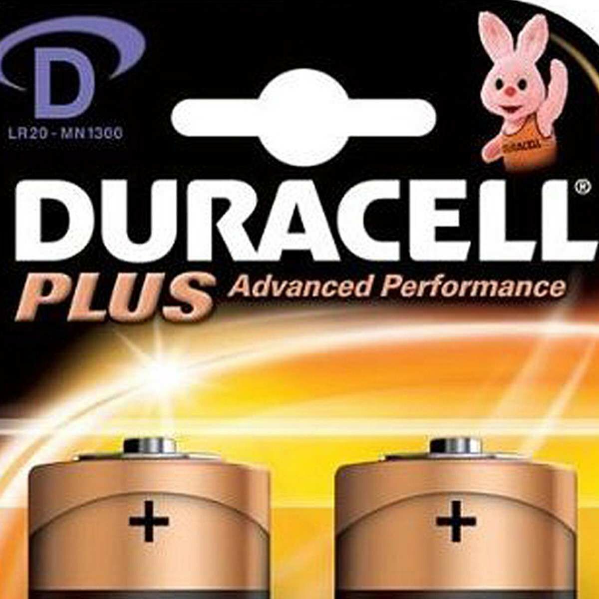 Duracell Alkaline Batteries - D (Type) Pack of 2 image 2