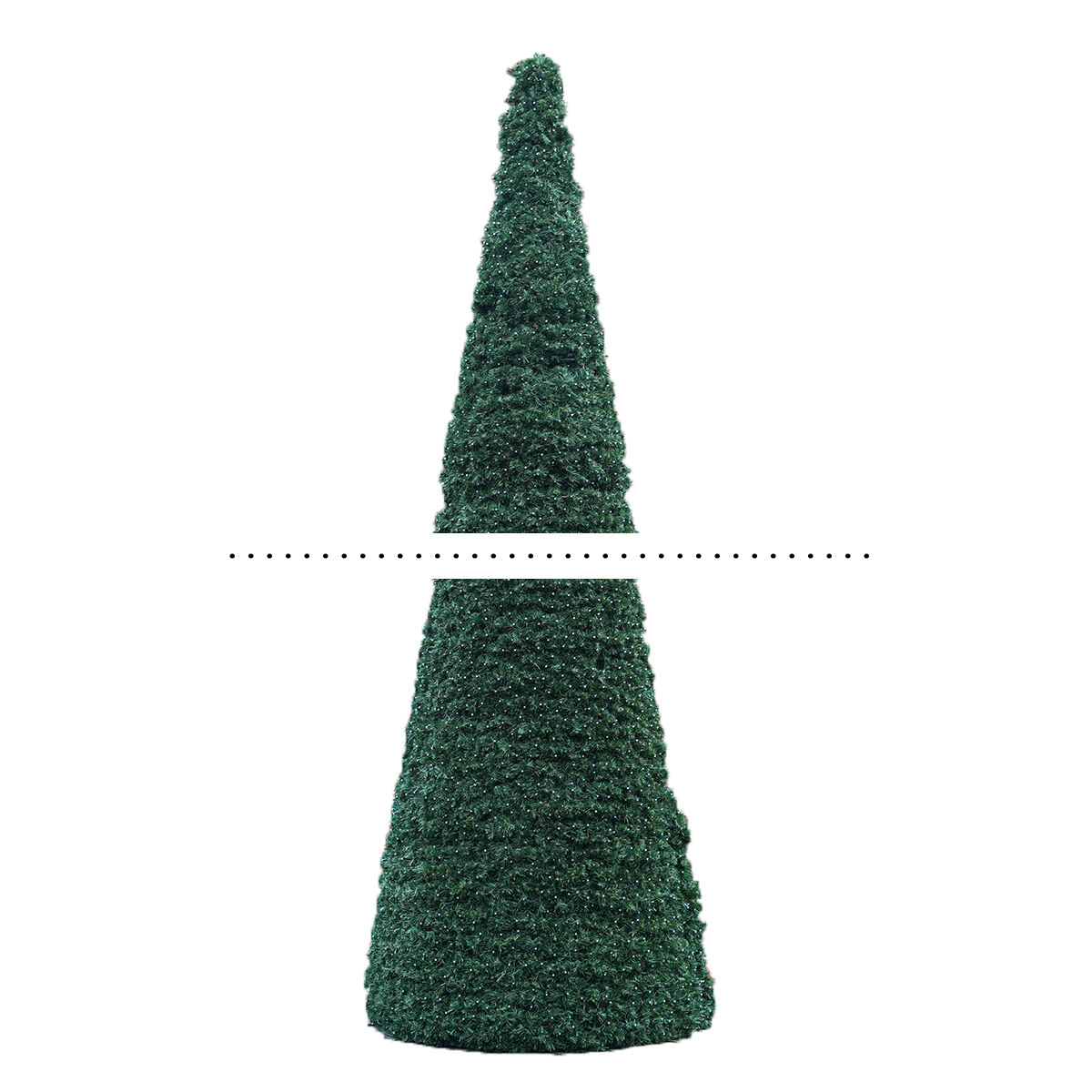 4m Outdoor Green Commercial Pre Lit Christmas Cone Tree, Rubber Cable White ConnectGo® LEDs image 2