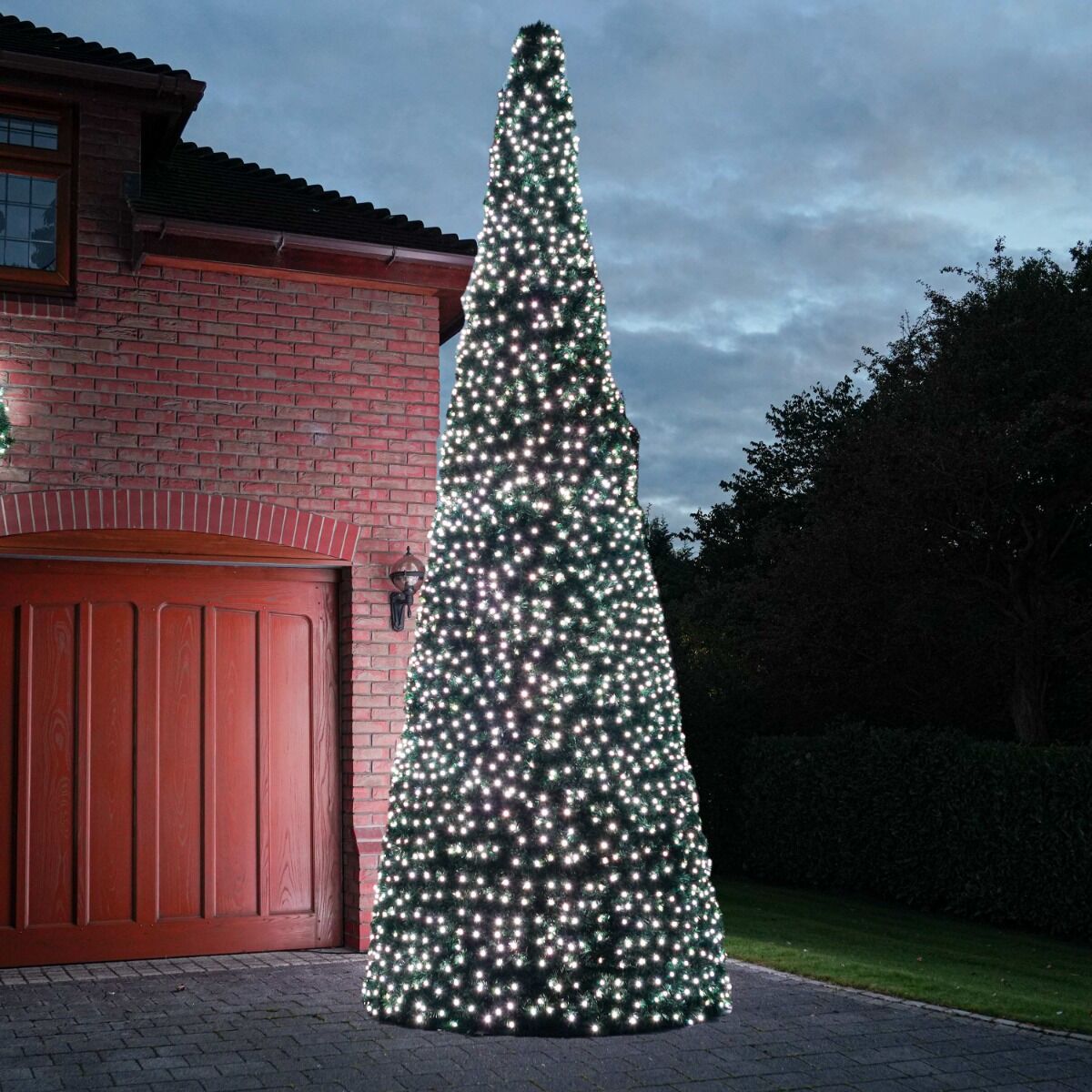 6m Outdoor Green Commercial Pre Lit Christmas Cone Tree, Rubber Cable ConnectGo® LEDs image 2