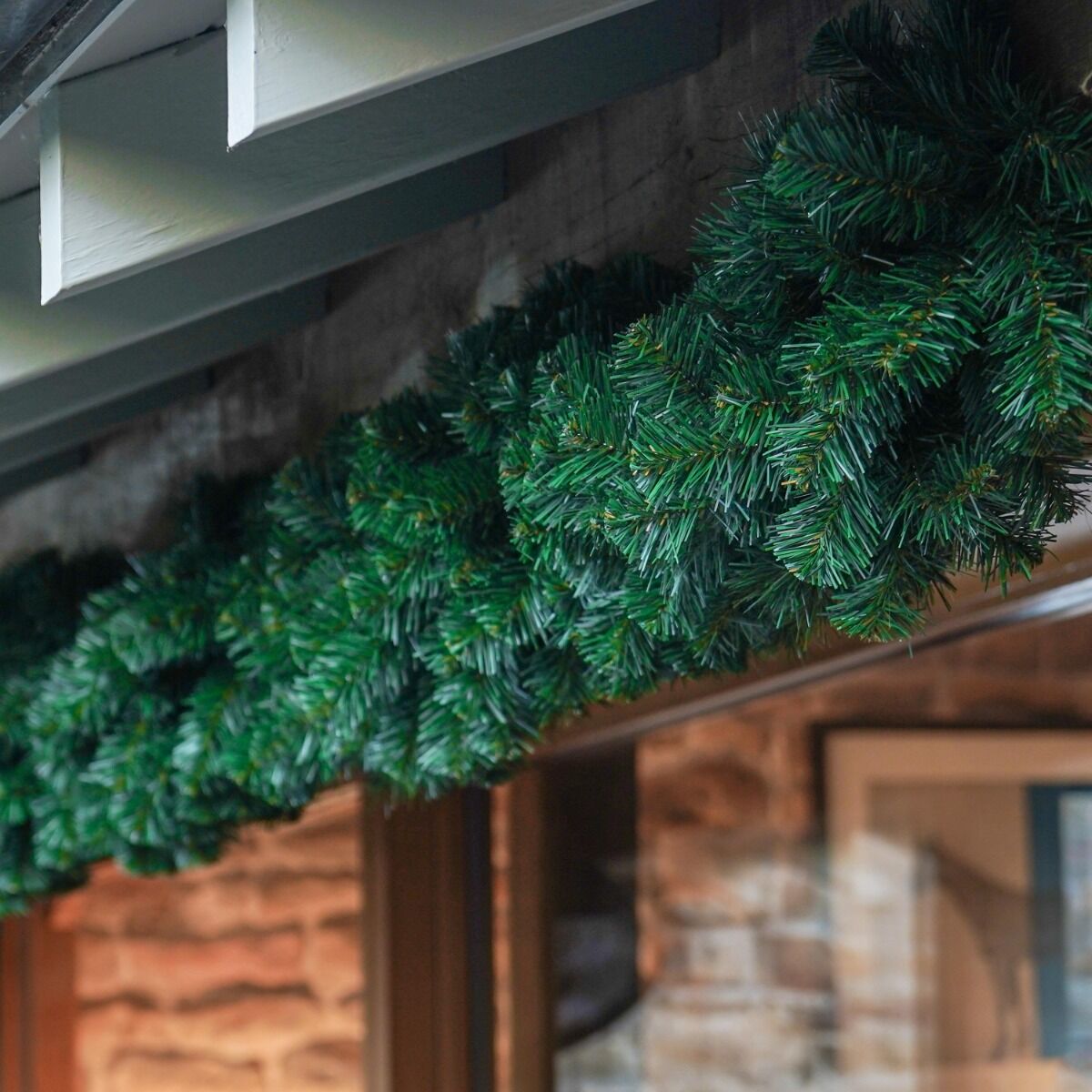 2.5m Outdoor Green Commercial Christmas Garland image 7