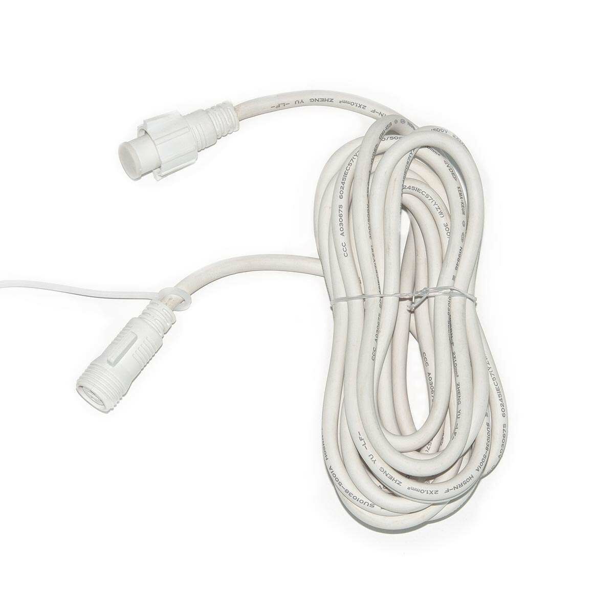 5m White Extension Lead, Connectable image 1