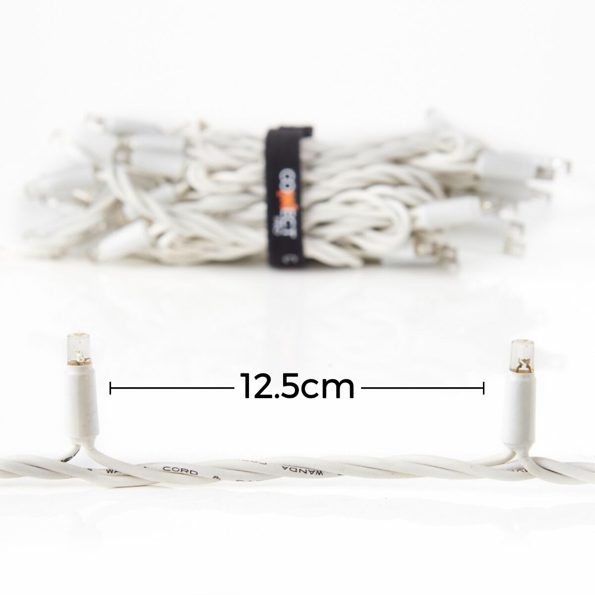5M White String Lights, Connectable, 40 LEDs, White Rubber Cable image 5