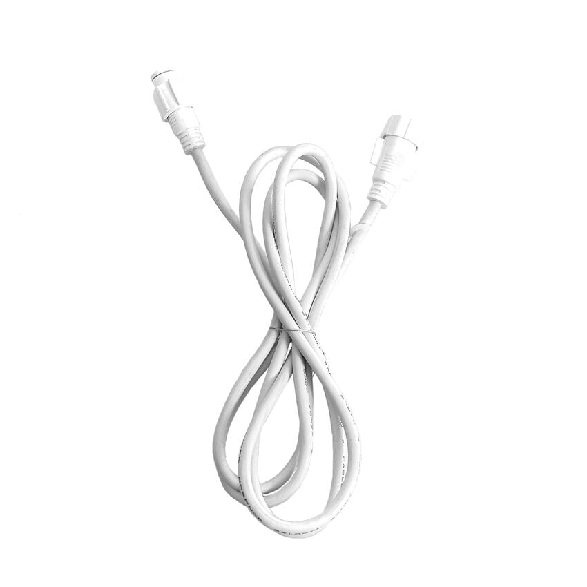 2m White Extension Lead, Connectable image 1