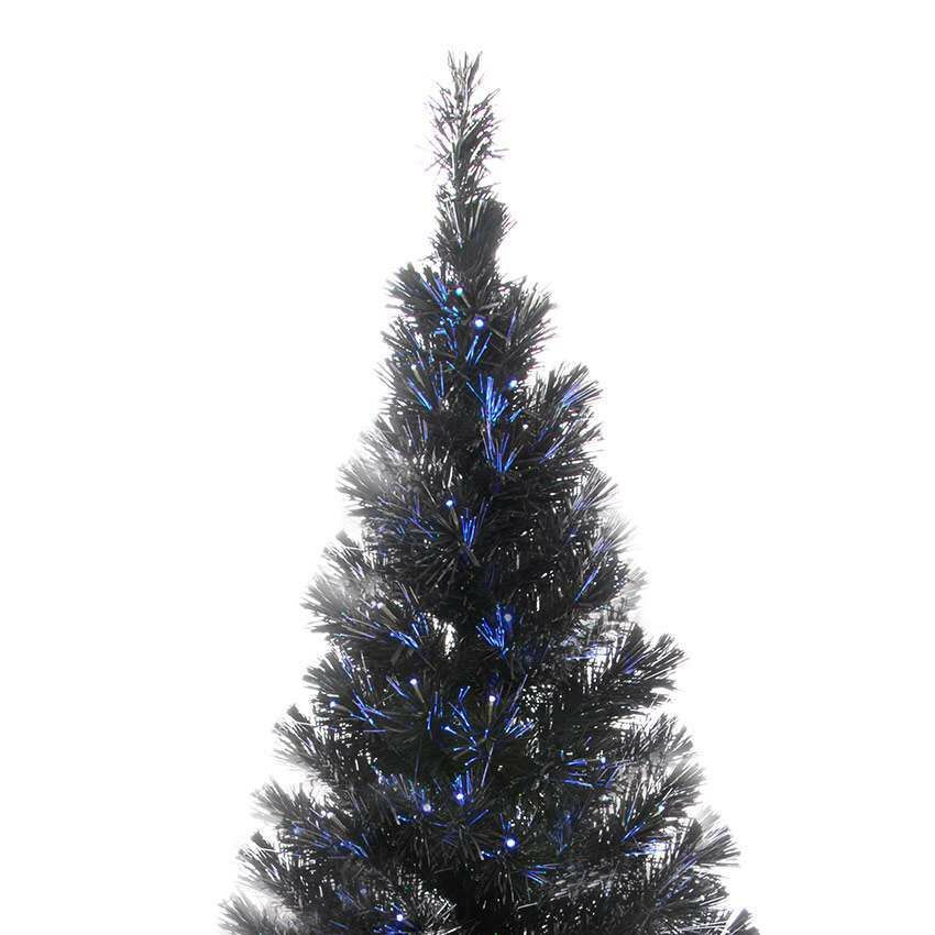 2ft Black Fibre Optic Christmas Tree, White LEDs image 4