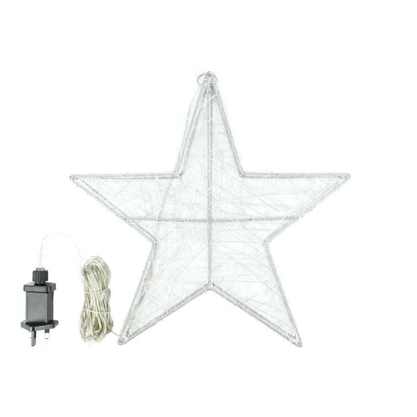 38cm Hanging Firefly Star Decoration, 80 Warm White Twinkling LEDs image 3