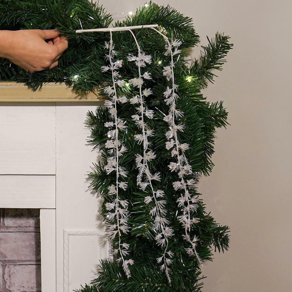 45cm Glitter Drop Stem Christmas Tree Decoration, 4 Pack image 3