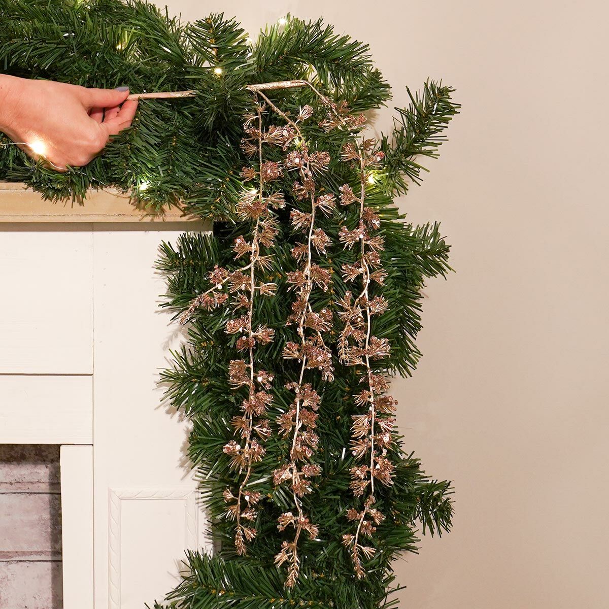 45cm Glitter Drop Stem Christmas Tree Decoration, 4 Pack image 7