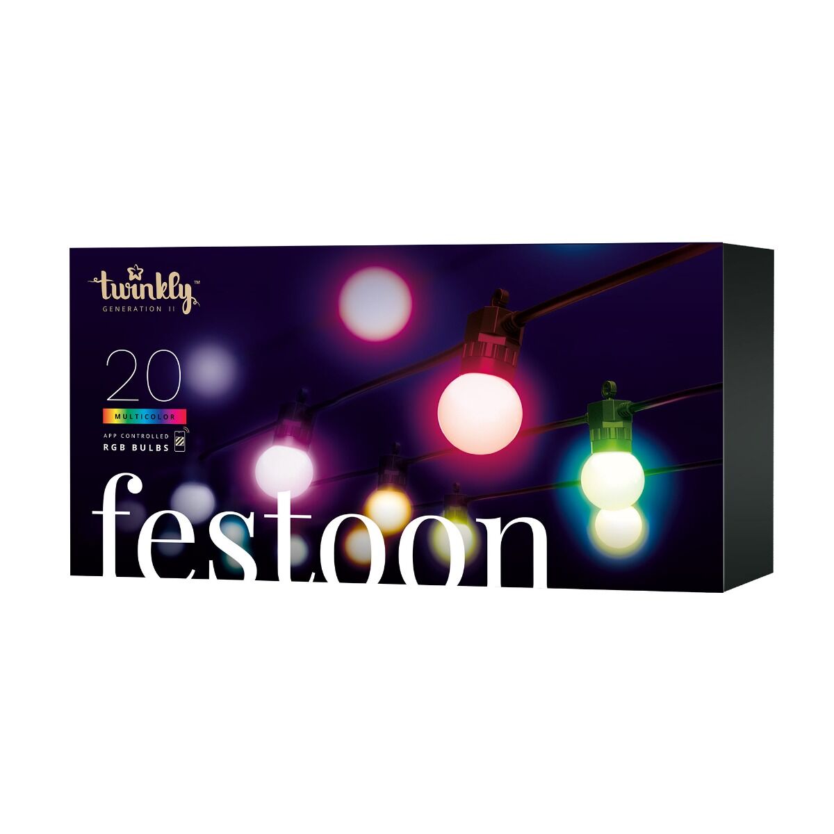 10m Smart App Controlled Twinkly Festoon Lights - Gen II