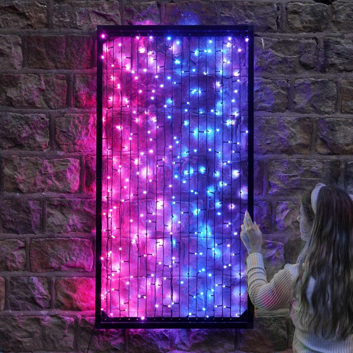 1.25m Outdoor Commercial Smart App Controlled Twinkly Christmas Rectangle Silhouette- Gen II image 4