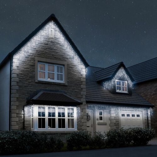 ConnectGo® Icicle Lights, Connectable, Black Cable
