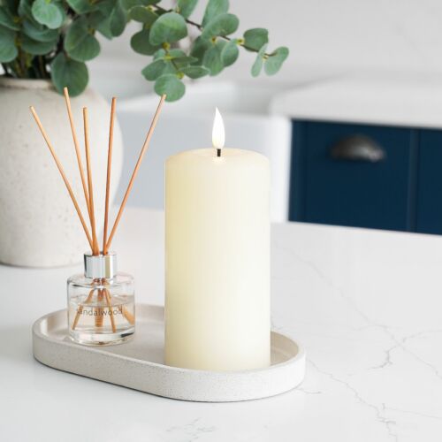 Ember™ Battery Signature Ivory Candle, 15cm