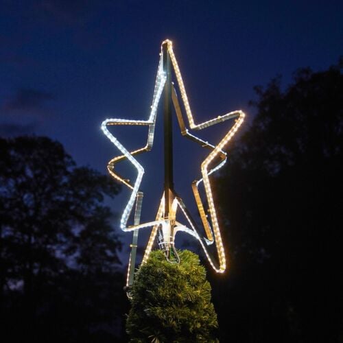 ConnectPro® Outdoor LED Double Colour Christmas Tree Star Topper, Connectable