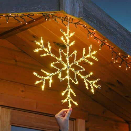 ConnectGo® Outdoor Wire Snowflake Christmas Silhouette, Connectable