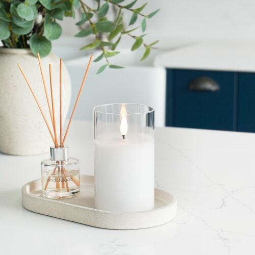 Ember™ Glass Hurricane LED Candle 12.5cm