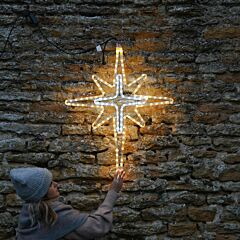 ConnectPro® Aluminium Outdoor Rope Light Christmas North Star Motif, Twinkle LEDs