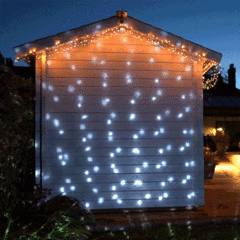 Outdoor Snowfall Light Projector, White & Warm White LEDs